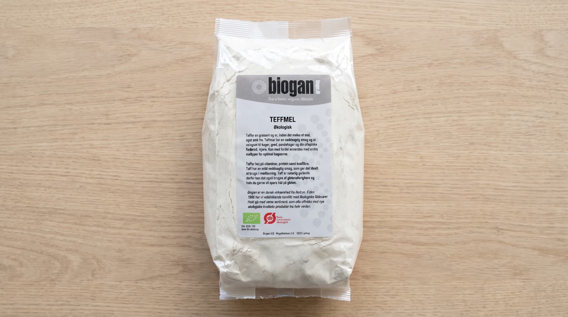 Pose med Biogan økologisk teffmel