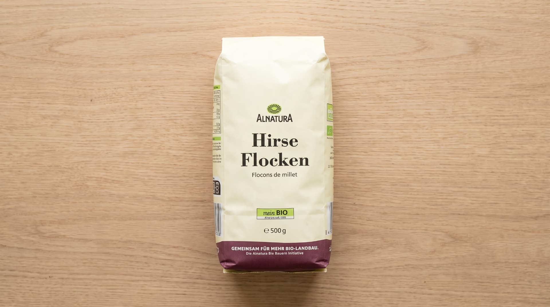 Pakke med Alnatura økologiske hirseflager